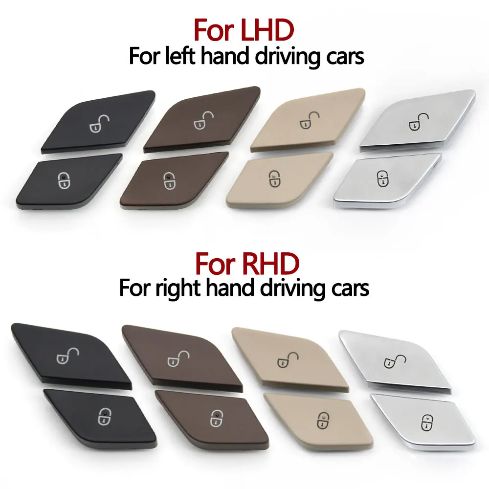 Car Door Lock Cover Car Interior Central Door Lock Unlock Switch Button Cover For Mercedes Benz C EQC GLC V Class W205 N293 W253 W447 2059055251