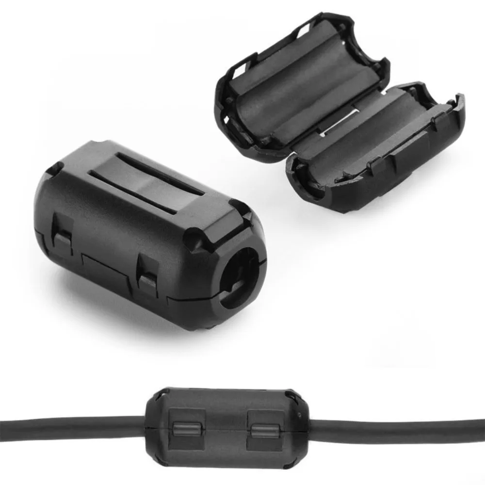 1PC 3.5/5/7/9/13mm Cable Connector Snap Type Ring Core Ferrite Bead Clamp Anti-interference Filter Clip Snap Filters Holder
