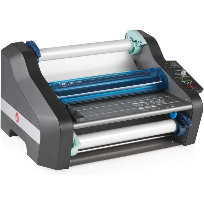 

GBC Ultima 35 EZ Load Thermal Roll Laminator, 12 "Maximum Width, 1 Minute Warm-Up, School Lamination (1701680) Blue