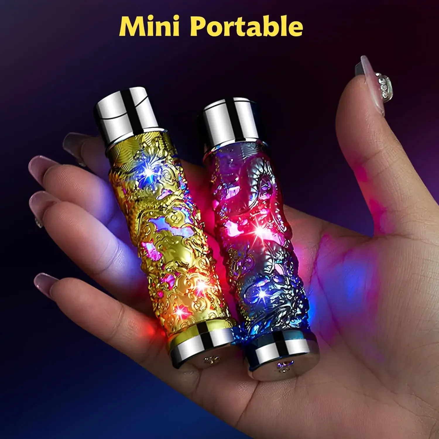Embossed Relief Dragon Design Torch Lighter for Gifts butane gas lighter