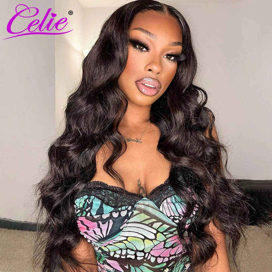 Celie 6x5 Wear&Go Glueless Body Wave Wig Pre-cut HD Lace Closure Wig 200 250 Density Pre Bleached&Plucked Human Hair Wigs