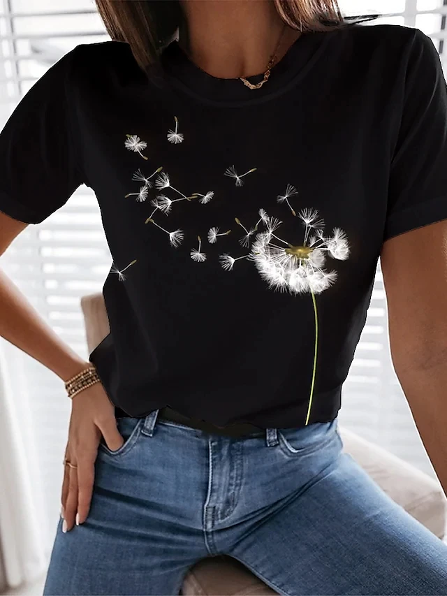3D Sunflower Women's floral print T-shirts, round neck T-shirts and Floral print, women's T-shirts 3D Sunflower Women's floral print T-shirts, round neck T-shirts and Floral print, women's T-shirts