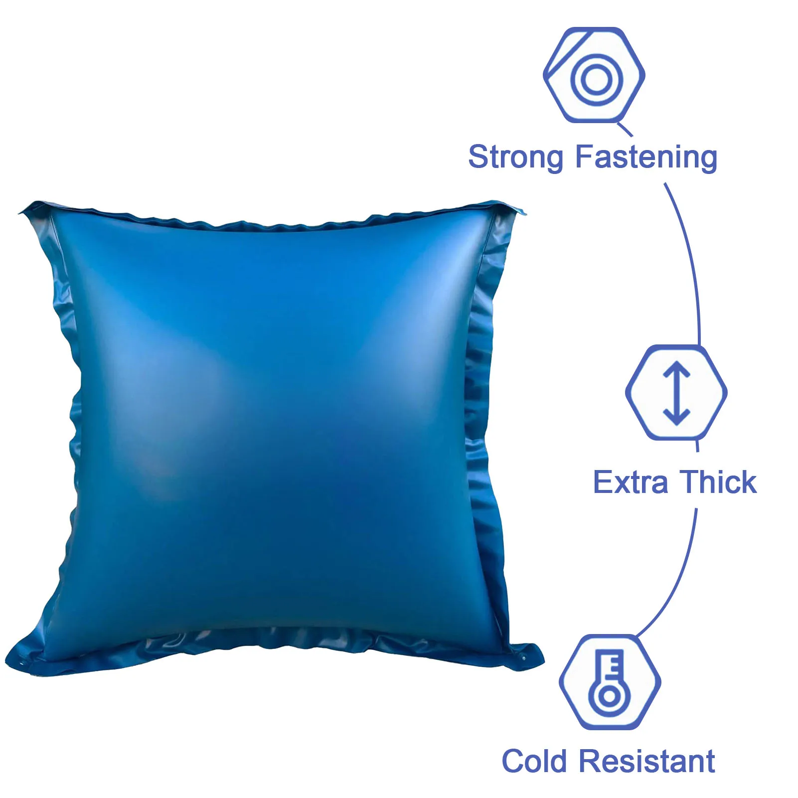 4x4 Ft Pool Pillow Winterizing Air Pillow For Above-Ground Pool Cover Extra Durable 0.4 Mm PVC Winter Pool Pillow Winterize Pool