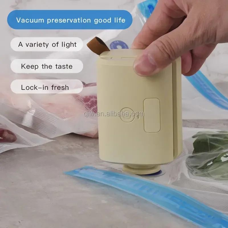 Unique 7 in 1 Automatic Home Mini Rechargeable Vacuum Sealer Pump Compressor Food Bag Heat seal Device Packaging Sealing Machine 5