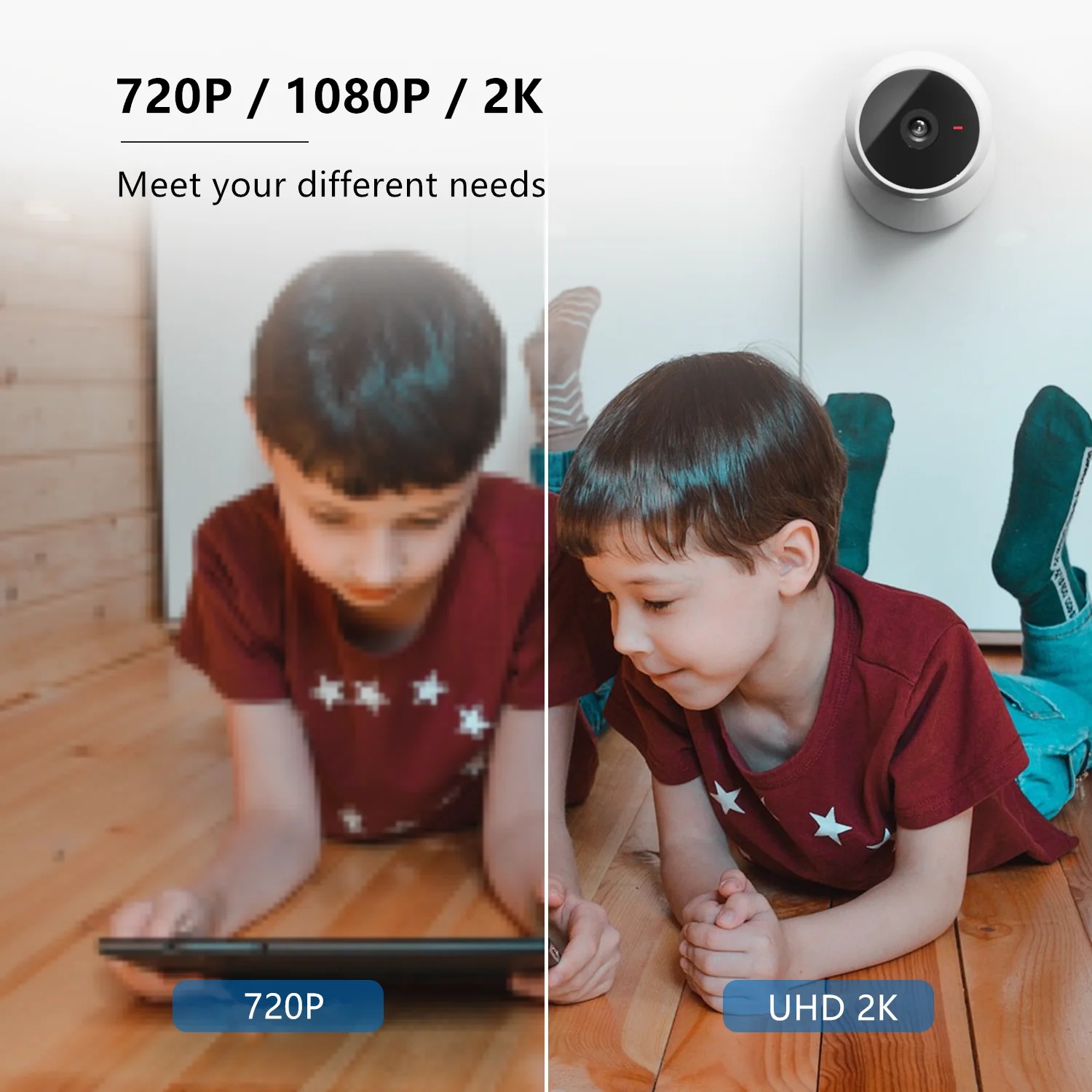 Laxihub IP Camera Indoor Wi-Fi Surveillance Camera Baby Monitor 720P 1080P 2K Mini Cam Home Security Webcam Motion Detection