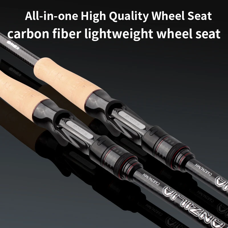Kawa Fishing Rod Fuji A Guide Ring Carbon Fiber Wheel Seats XF Action Casting Rod 2.03m Length For Trout Bass Lures Weight 5-20g