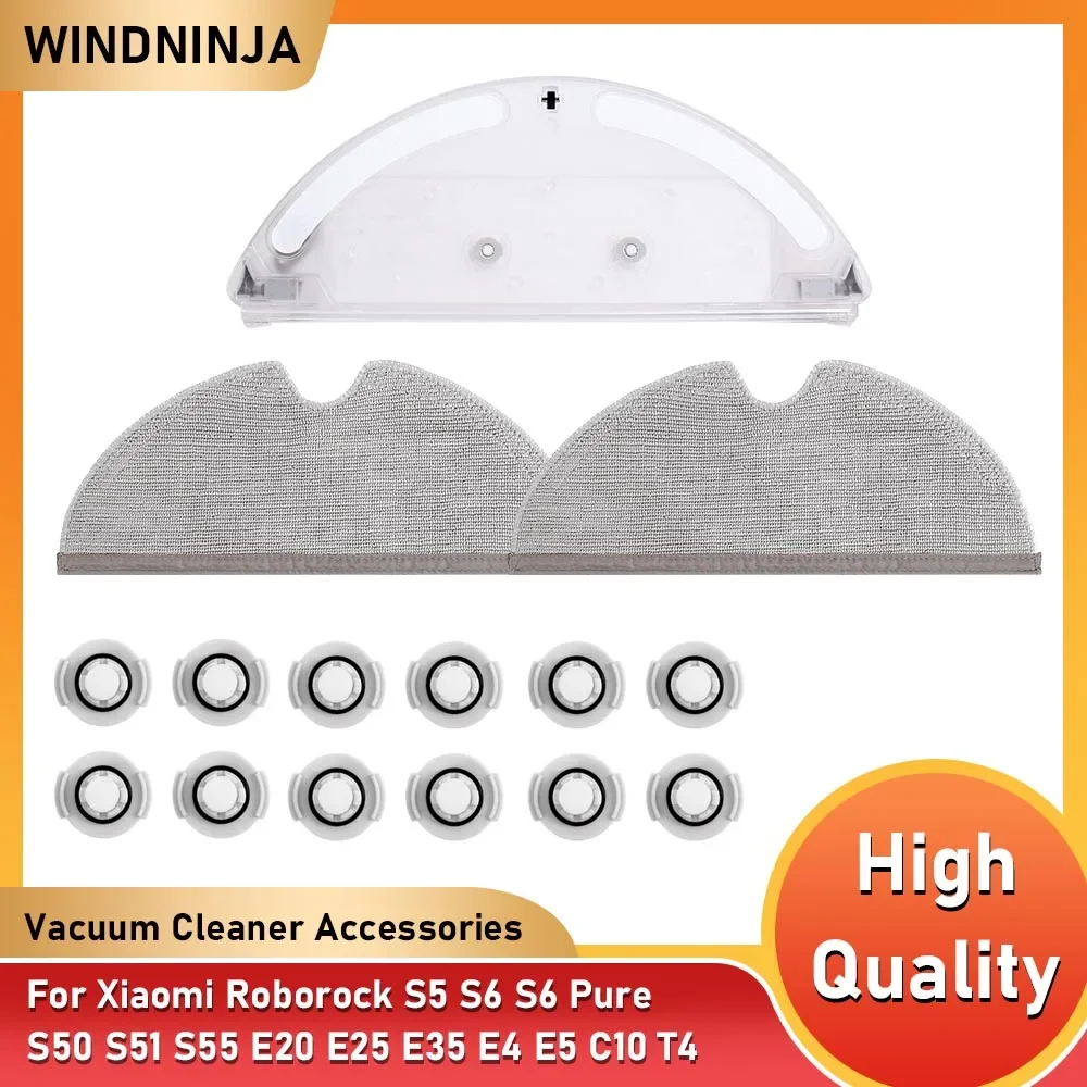 Water Tank/Filter/Mop Cloth For Iconic Brand Roborock S5 S6 S6 Pure S50 S51 S55 E20 E25 E35 E4 E5 C10 T4 T6 Vacuum Cleaner Parts