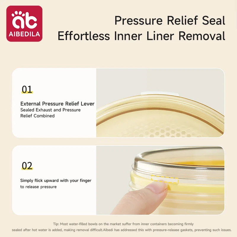 일정한 온도 유지 기능이 있는 이유식 그릇, 영용 쌀 시리얼 특수 식기, 용