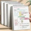 Thickened A4/A5/A6/B5 Coil Notebook Grids/Blank/Horizontal Line Flip Over Design Spiral Notepad Sketchbook Students Gift