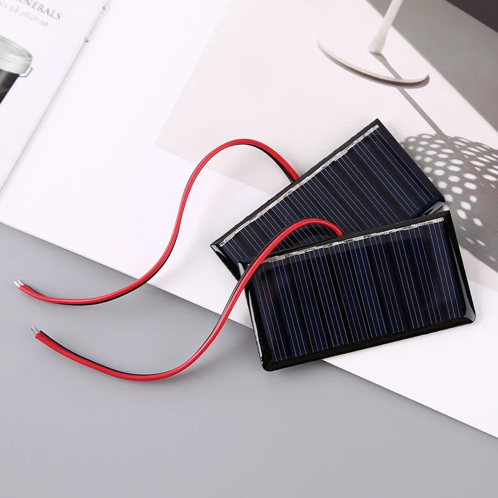 Power Bank con Batteria USB, Pannello Solare 0.3W 5V in Polisilicio Epossidico, Mini Sistema Solare Fai-da-Te con Cavi - Image 4