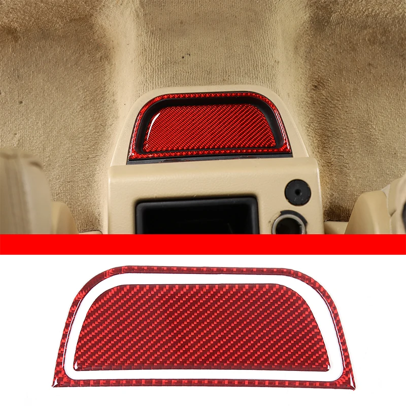 

For Land Rover Freelander 2 LR2 2007-2012 Soft Carbon Fiber Car Rear Air Outlet Storage Cover Trim Sticker Interior Accessories