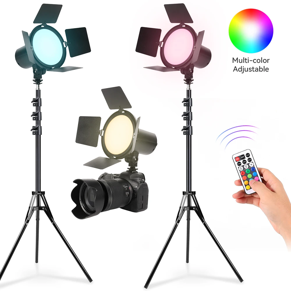 

RGB LED Photography Video Light DSLR Camera Fill Lighting Dimmable Panel Lighting Photo Studio Lamp Kit for Youtube Tiktok Live