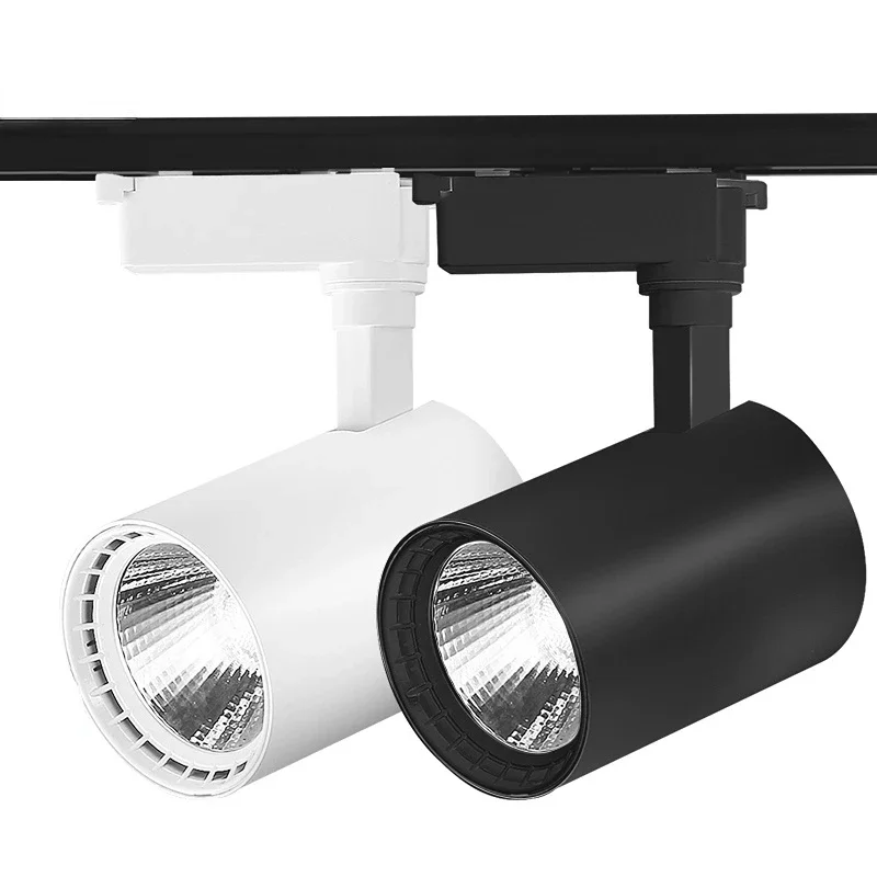 

12W 20W 30W 40W COB Led Track Light Shop Focus Lamp Retail Spot Lighting Fixtures Spotlights Linear Magnetic Rail Tracking Lamp