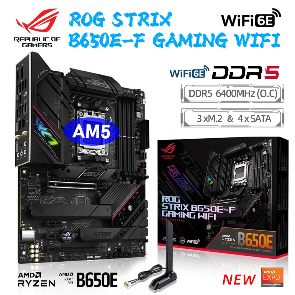 Socket AM5 Motherboard DDR5 ASUS ROG STRIX B650E F GAMING WIFI 6E