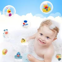 Assortment Rubber Duck Toy Baby Bathing Toys Duck Shower Squirt Toys Summer Beach and Pool Activity Gift For Children 2
