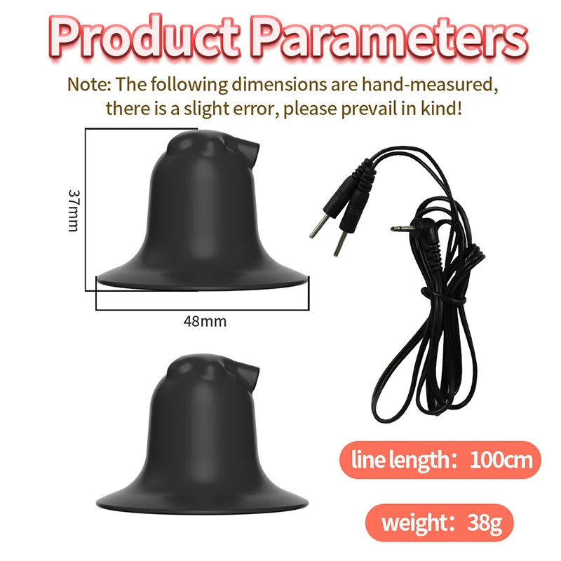 Electric Shock Nipple Suction Cup Breast Clitoris Sucker Erotic Nipple Clamps Pump Adult Game Breast-fed Sex Toys for Women Men electro sex toys electric sex toys