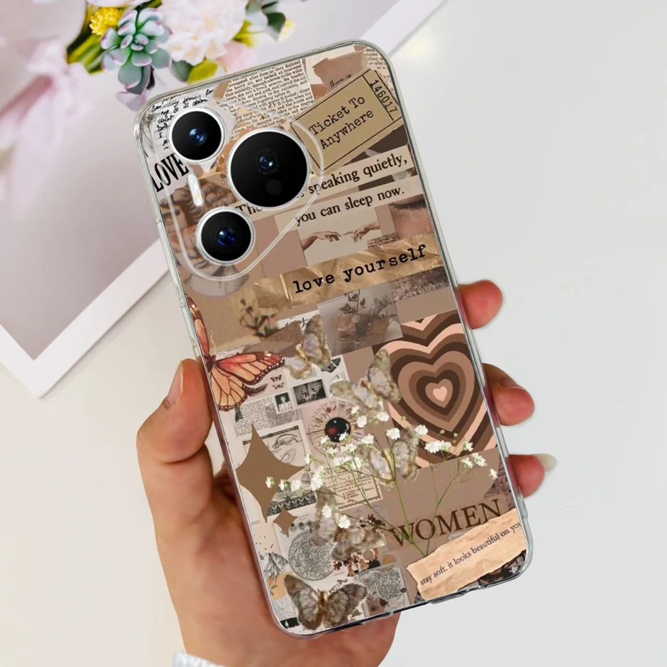 Stylish Painted Clear Silicone Phone Case - Soft and Durable Protective Cover