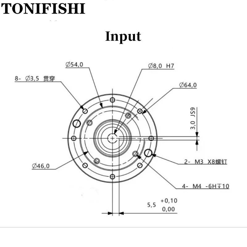 FA14-100 Small Harmonic Reducer Servo Motor Planetary Reducer 6 Robotic Arm Joint Can Be Used With 40 Servo Motors