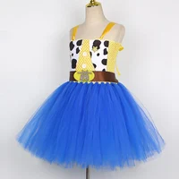 Costumes de cowgirl Woody pour filles, costumes de princesse Jessie, tenues de Noël et d'Halloween pour enfants, tutus fantaisie avec chapeau de cowboy et écharpe 3