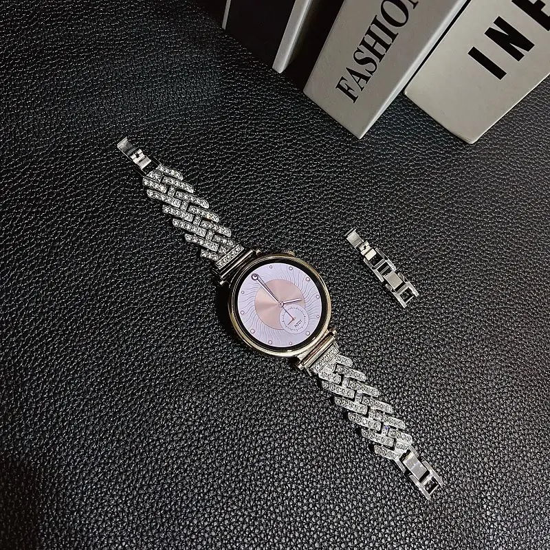18mm Diamond Metal Strap with Bling Rhinestones - Elegant Bracelet Watch Band