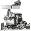 w/Foot Pedal Heavy Duty Electric Meat Grinder & Sausage Stuffer: 6 Grinding Plates, 3 S/S Blades, 3 Sausage Tubes, Kubbe - Black 1