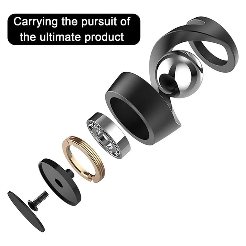 MOMO Desktop Suspended Gyroscope,Gravity Defying Kinetic Desk Toy, Stress Relief Kinetic Sculpture Aluminum Rotary Gyro
