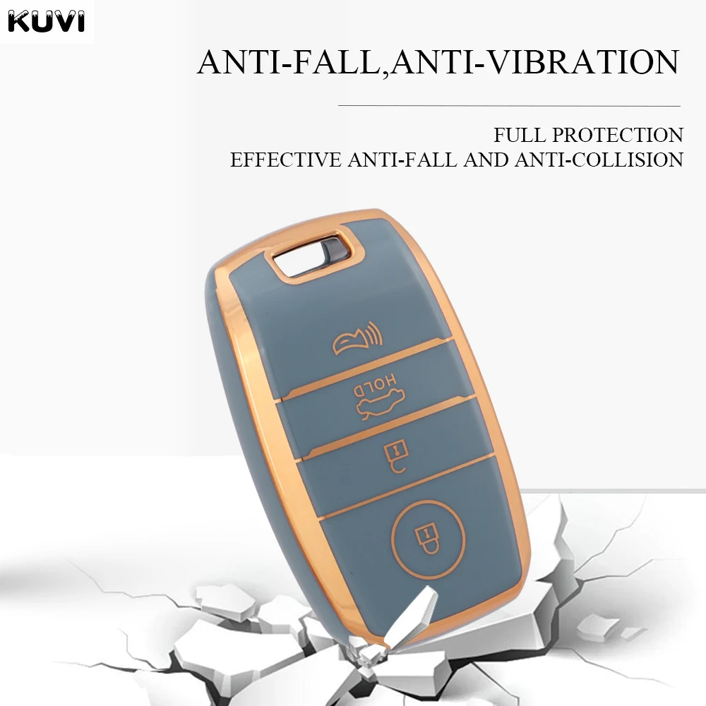 TPU Auto Fernbedienung Schlüssel Fall Abdeckung Shell Fob Für KIA Sportage Cerato Optima K2 K3 K4 K5 RIO Picanto Soul Sorento sedona 3 4 Tasten – Detail 5