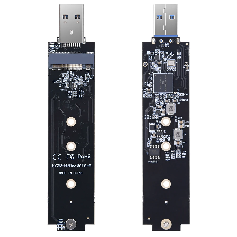 M.2 NVME USB 3.1 Adapter M-Key M.2 NGFF NVME To USB Card Reader USB 3.1 Gen  2 Bridge Chip With 10 Gbps For 2242/2260/2280 - AliExpress