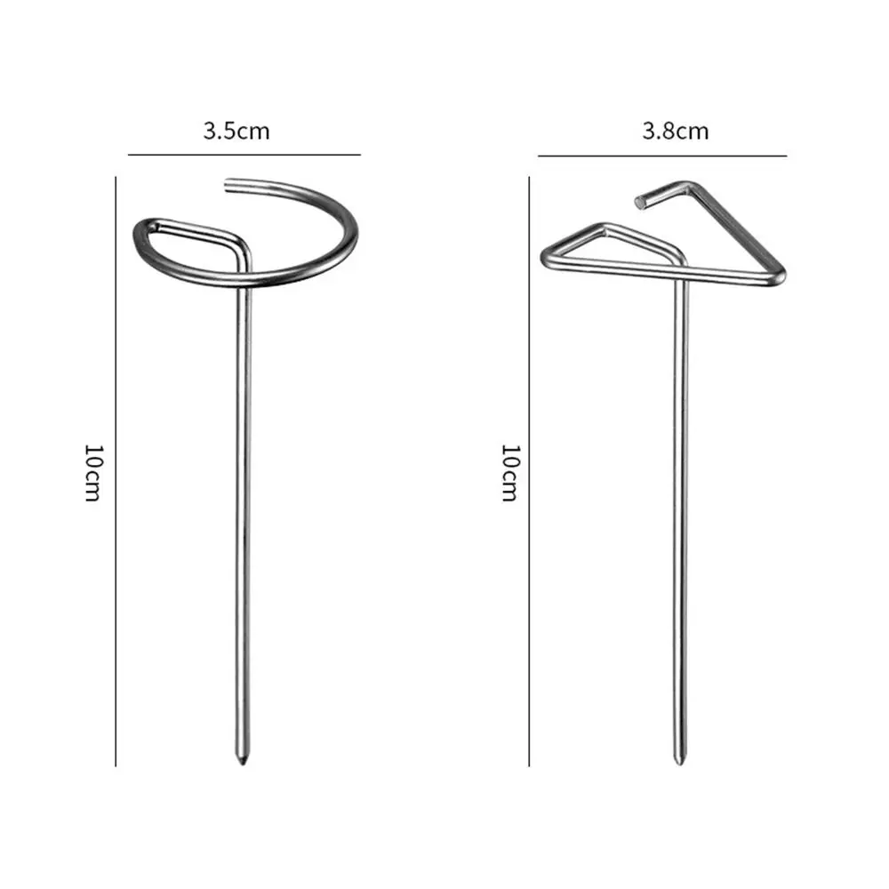 10PCS Portable Barbecue Sticks Stainless Steel Barbecue Accessories Oven Hanging Vertical Grill Reusable Skewers