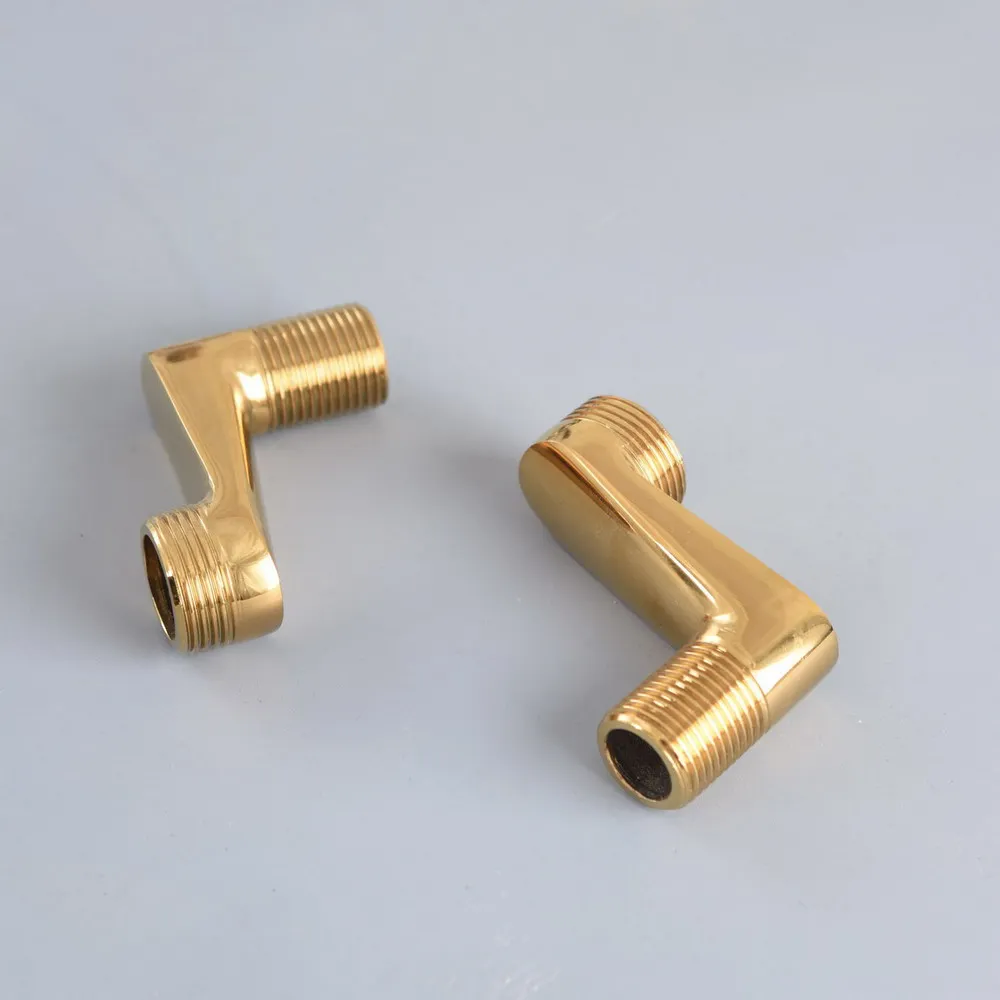 2 Pcs Gold Color Brass Claw Foot Bathtub Faucet Adjustable Swing Arms Bathroom Accessory ahh302