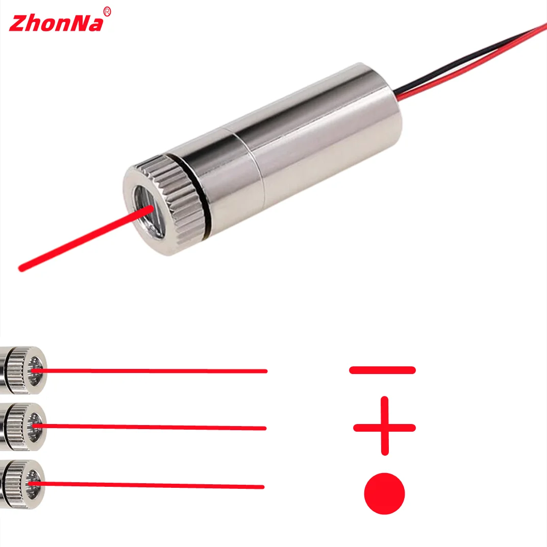 520nm 5mW Grüner Punkt-Linien-Kreuz-Lasermodul-Kopf Glaslinse Fokussierbar Industrieklasse DC3V-5V Holzbearbeitungsmaschinen-Komponenten – Detail 6