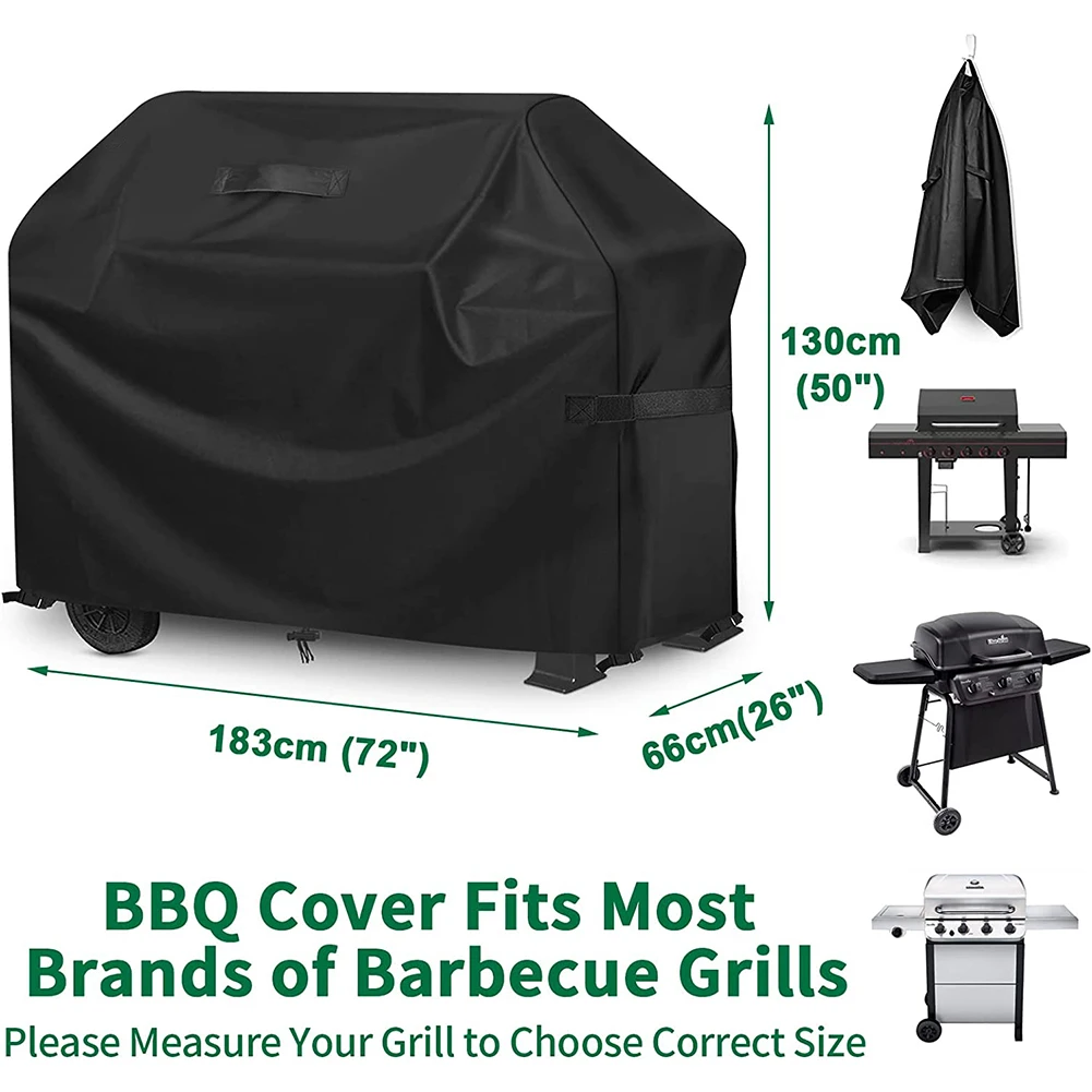 420D Oxford Cloth Round BBQ Cover Dust Waterproof Weber Grill Cover Rain Protector Outdoor Garden Barbecue Tool Garden Accessory