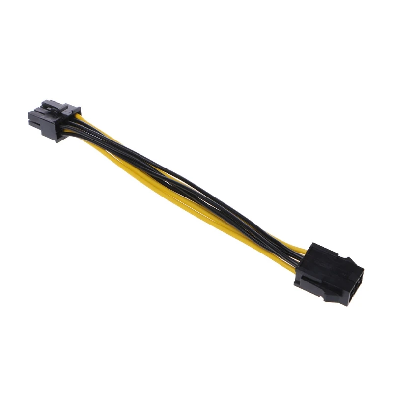 

PCI for EXPRESS PCI-E 6-Pin Female To 8-Pin Male Video Card Power Adapter Cable 18cm/7.08in