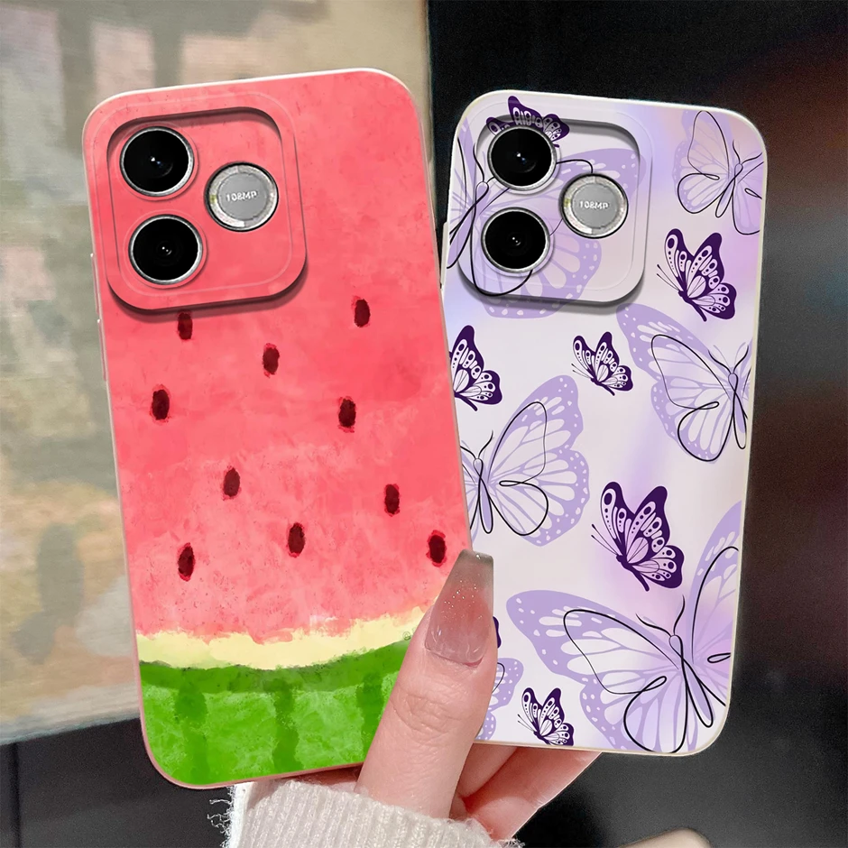 Candy Color Floral Durable Anti-Drop Simple Bumper Case