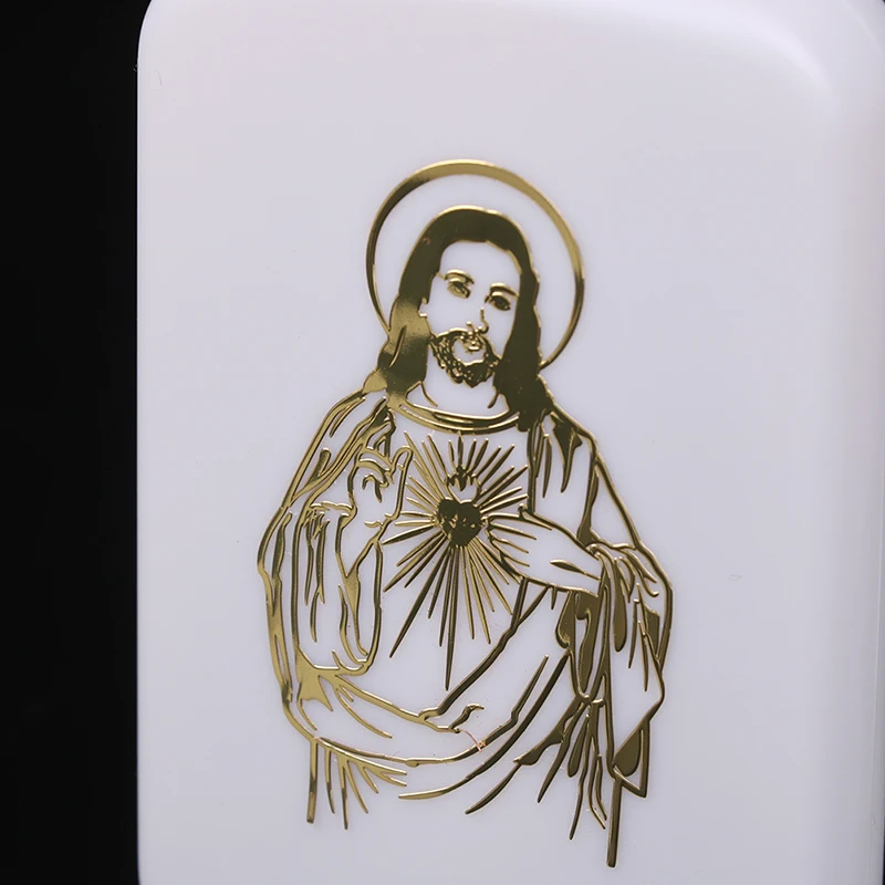 100ml Holy Water Empty Containers Gold Cross Holy Water Bottles Screw Lid Plastic Container