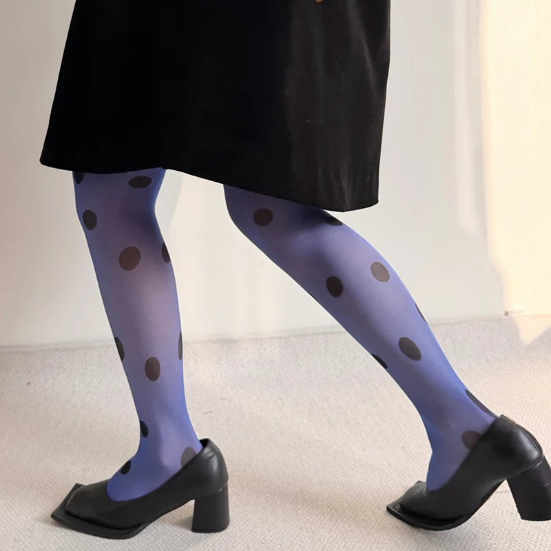 Y2K Polka Dot Strumpfhosen für Damen mit Punktemuster 2026 Sommer 30D Ultradünne Transparente Spicy Girl Durchsichtige Strumpfhose – Detail 5