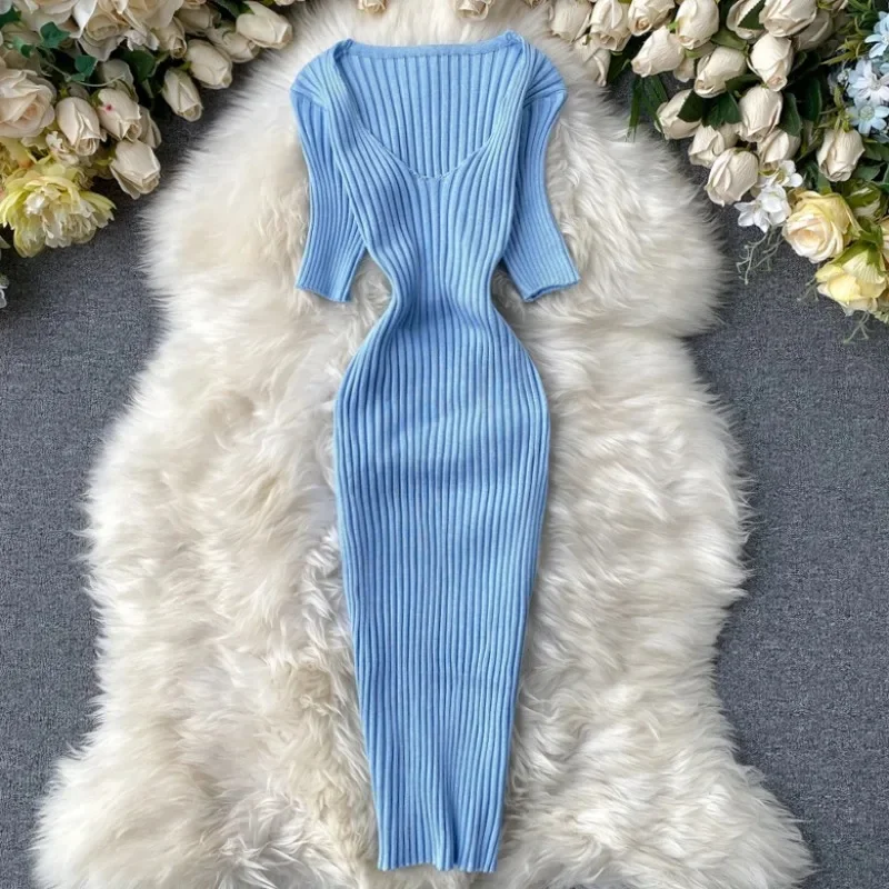 Women Clothing Sexy Knitted Tassel Beach Dress Summer Short Sleeve Dress main image 0