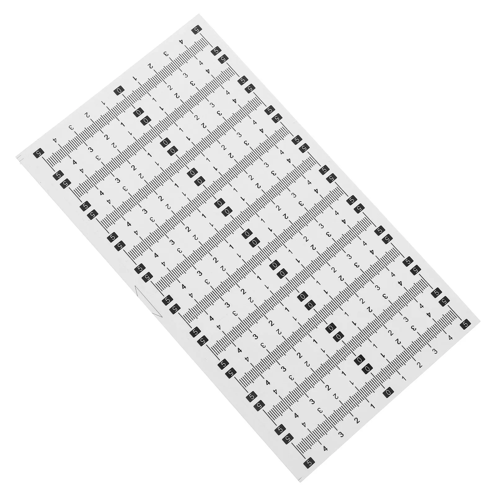 20Pcs 접착식 측정 테이프 스티커 유연한 자 라벨링 측정 스케일 스티커 바느질 테이블용 자체 접착식