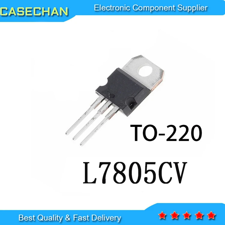 10PCS New and Original L7805 LM7805 MC7805 7805 TO-220 1.5A 5V L7805CV voltage regulator ic
