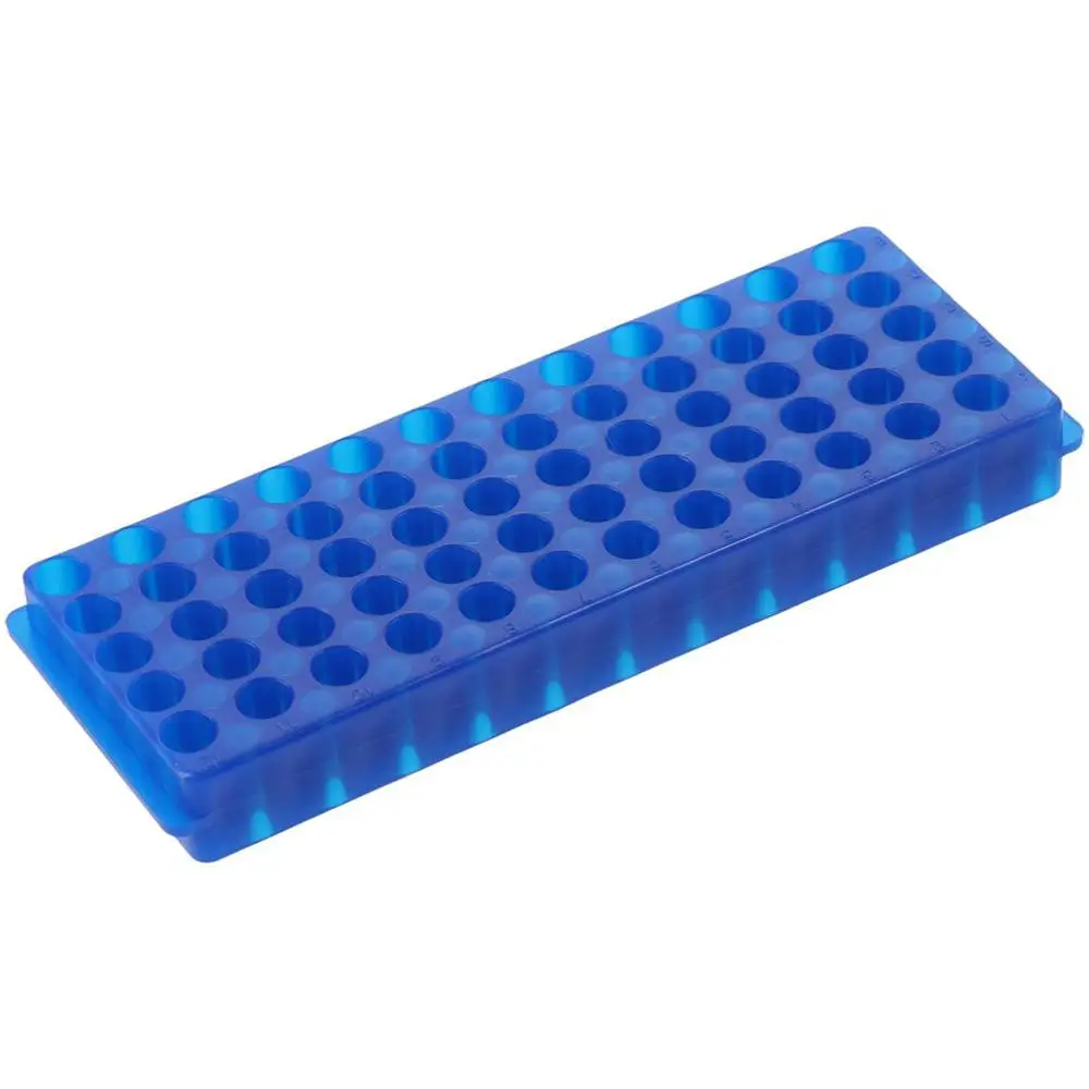 

Plastic Microcentrifuge Tube Rack Double Panel Blue 60 Holes Double-Sided Plate Test Tube Rack 0.5ml-2ml Centrifugal Pipe