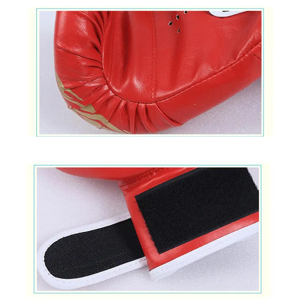 Adult Men’s Women’s Kids 6oz Boxing Gloves PU Leather MMA Muay Thai Sanda Punching Bag Combat Fight Adults Kickboxing Gloves