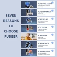 Fudeer เครื่องทําน้ําอุ่นไฟฟ้าก๊อกน้ําห้องครัว Conector น้ําร้อนทันที TAP ADAPTER 220V เครื่องทําน้ําอุ่นอุปกรณ์ห้องน้ํา 6