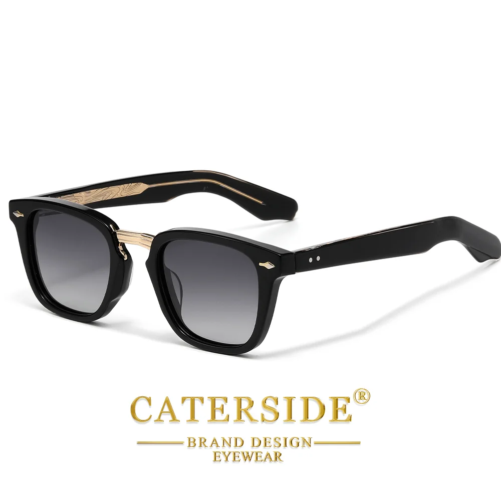CATERSIDE Herren Polarisierte Sonnenbrille Premium Acetat Rahmen Damen Reisen Business Partys Feiertage Luxuriöse Geschenkbrille UV400 – Detail 4