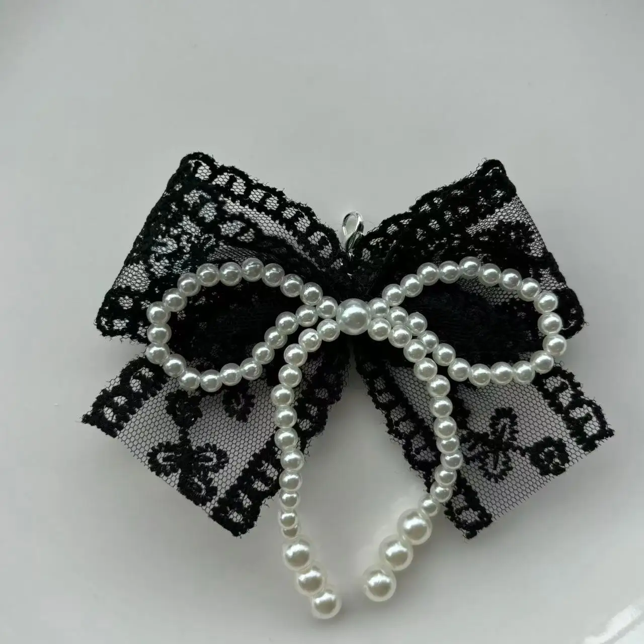 Elegant Lace Bow Shoe Charms with Olive Accents - Decorative Accessories