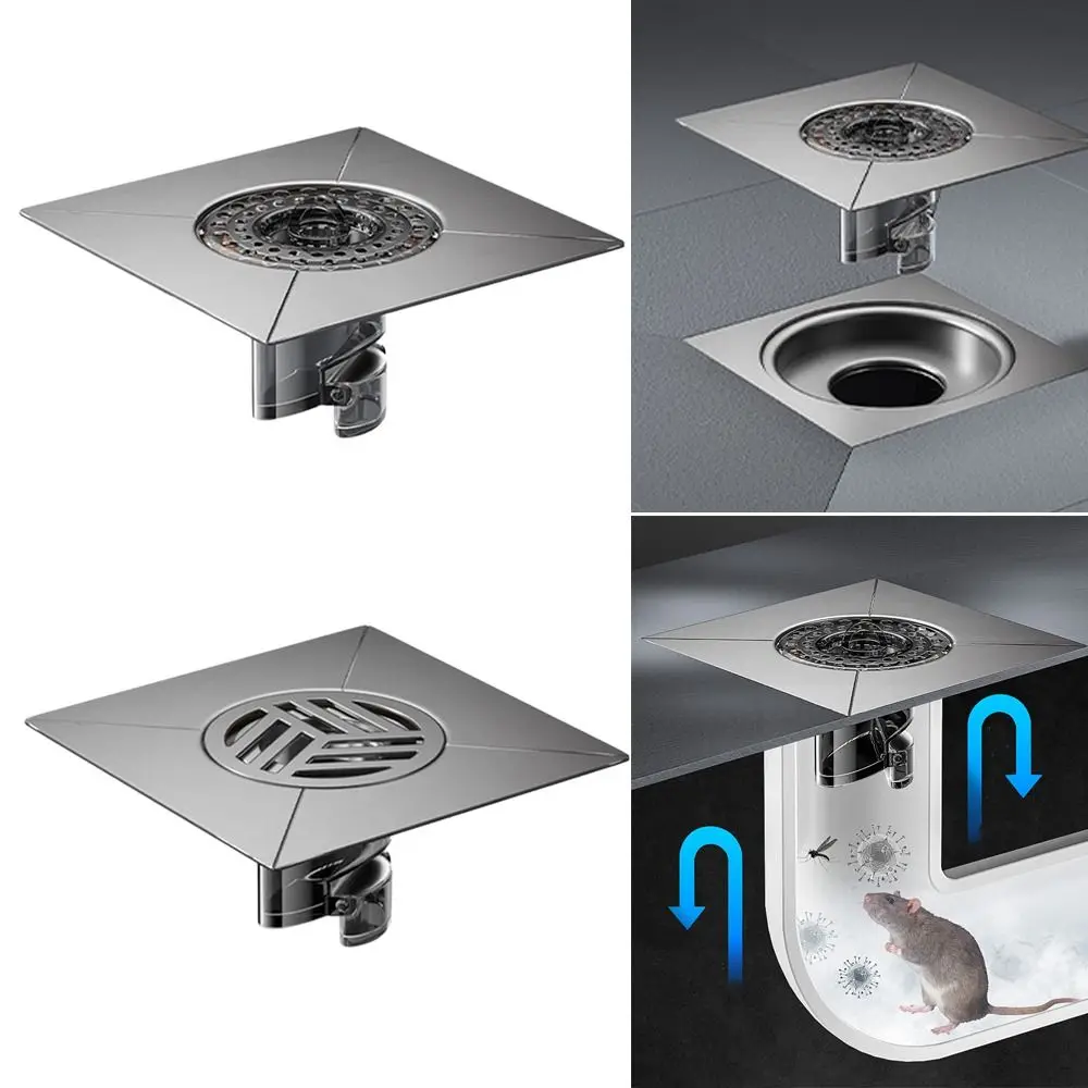 

Квадратная форма для дренажа пола в ванной комнате с защитой от запаха