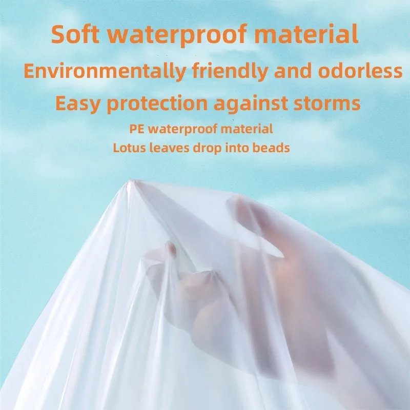 Disposable Raincoat Portable Enlarged Thickened and Extended Outdoor Travel Waterproof Card Raincoat and Poncho 5pcs