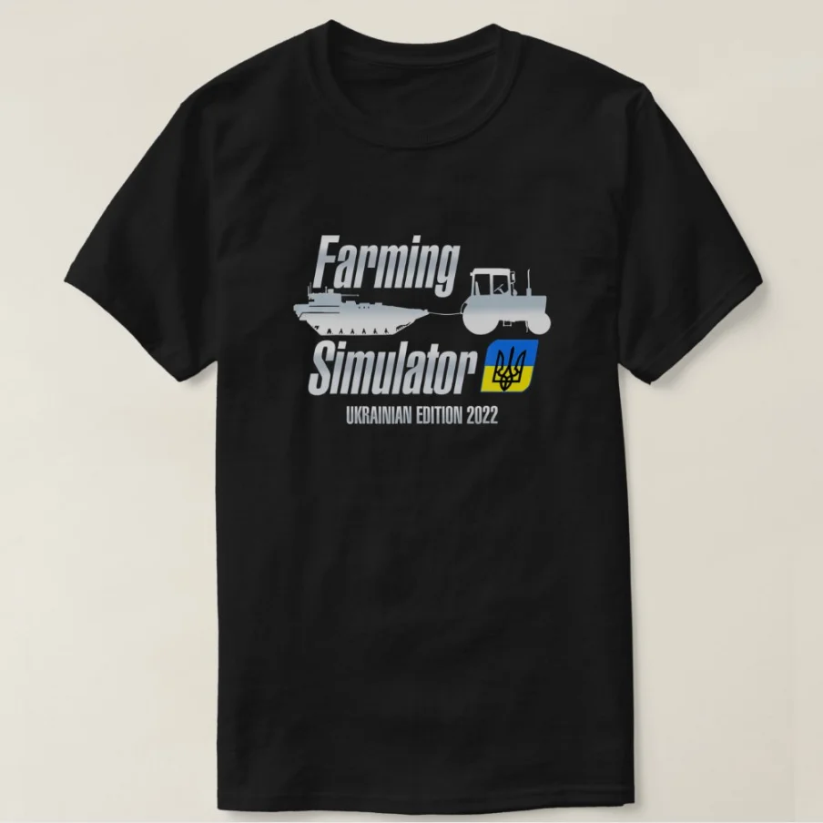 

Farming Simulator Ukrainian Edition 2022 Tractors Men T-Shirt Short Sleeve Casual 100% Cotton O-Neck Summer Tees