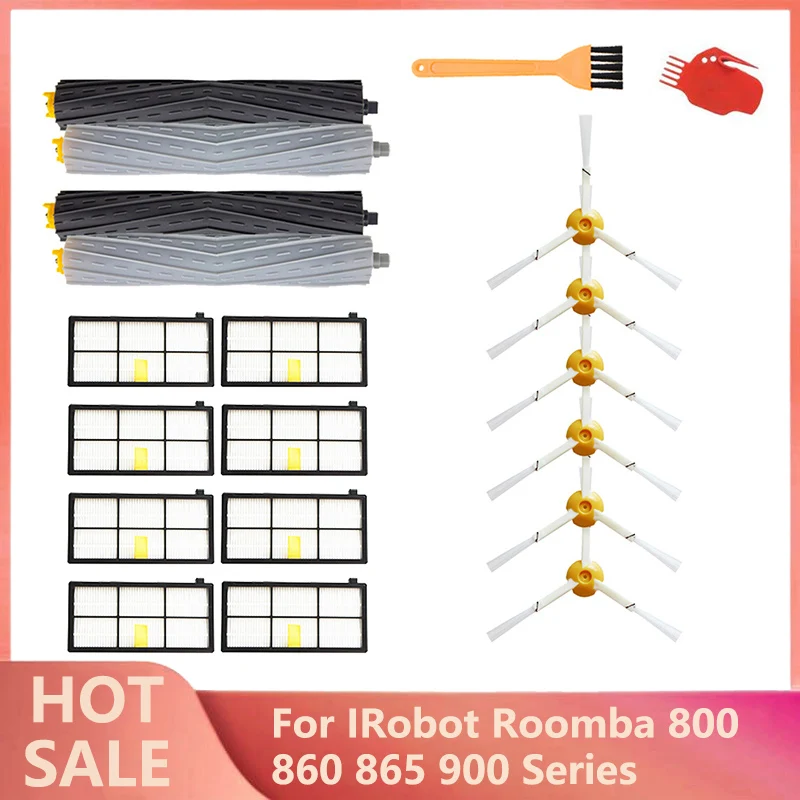 Accesorios Roomba Kit Extractor De Cepillos 3 Filtros HEPA 3 Cepillos Laterales Para IRobot Roomba Serie 800 Escobillas Roomba