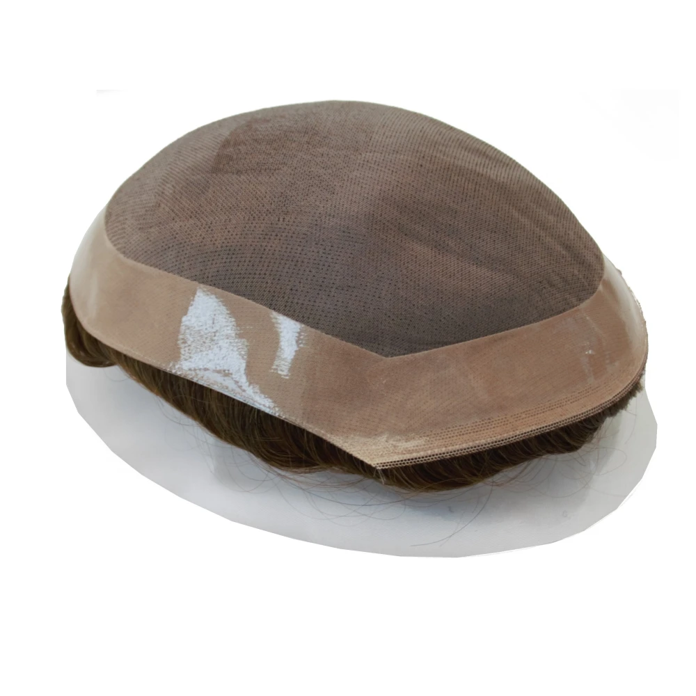 

Моно-основа прочный двойной узлов мужской парик натуральные человеческие волосы мужской сменный Парик Система волос тонкая моно и полиуретановая основа