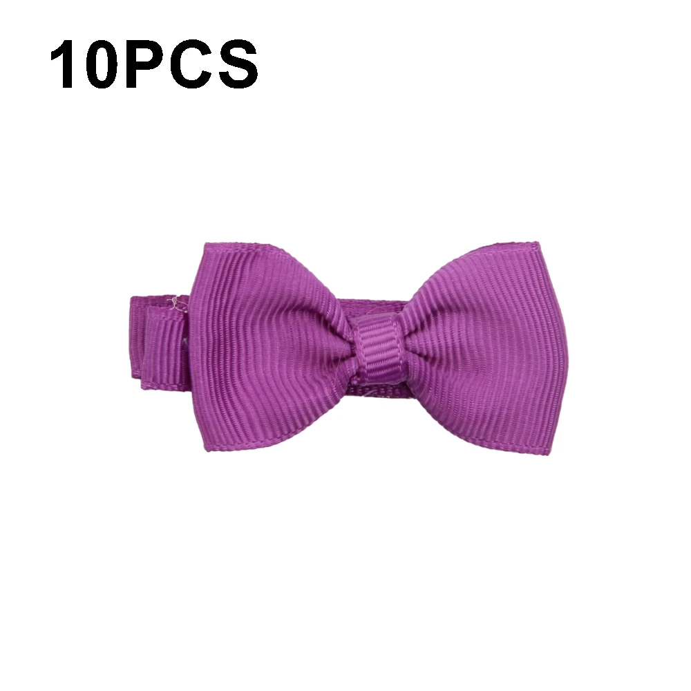 10pcs/lot Solid Color Grosgrain Ribbon Bowknot Toddler Hair Clips Handmade Bows Baby Girls Barrettes Hairpins Photo Props Gifts Baby Accessories luxury	 Baby Accessories